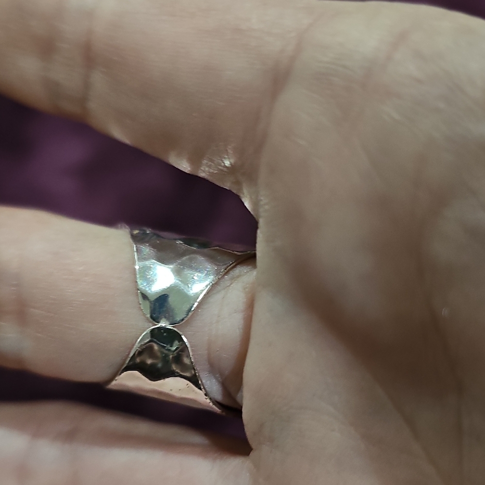 Purple Stone Crystal Adjustable Ring - image 2